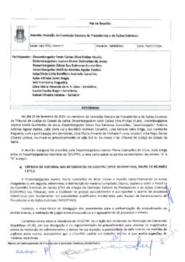 0-1-1-1-21-a-t-a Ata da Comissão Gestora de Precedentes e Ações Coletivas - 29 de fevereiro de 2024
