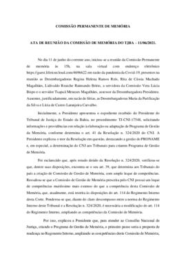 0-1-1-1-12-a-t-a Ata da reunião ordinária da Comissão Permanente de Memória - 11 de junho de 2021