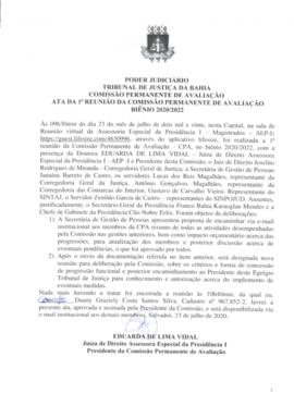 0-1-1-1-12-a-t-a Ata da reunião ordinária da Comissão Permanente de Avaliação - 23 de julho de 2020