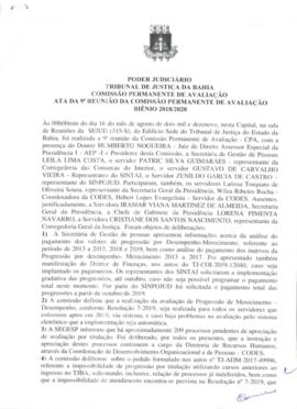 0-1-1-1-9-a-t-a Ata da reunião ordinária da Comissão Permanente de Avaliação - 16 de agosto de 2019