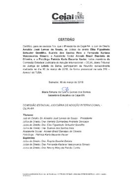 0-1-1-1-1-c-e-r Certidão de realização da reunião da Comissão Estadual Judiciária de Adoção Inter...