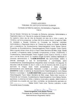 0-1-1-1-74-a-t-a Ata da reunião ordinária da Comissão de Reforma Judiciária - 28 de fevereiro de ...