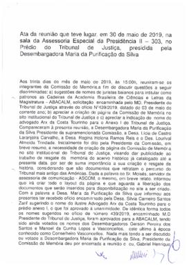 0-1-1-1-5-a-t-a Ata da reunião ordinária da Comissão Permanente de Memória - 30 de maio de 2019