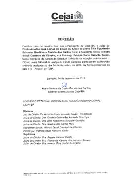 0-1-1-1-1-c-e-r Certidão de realização da reunião da Comissão Estadual Judiciária de Adoção Inter...