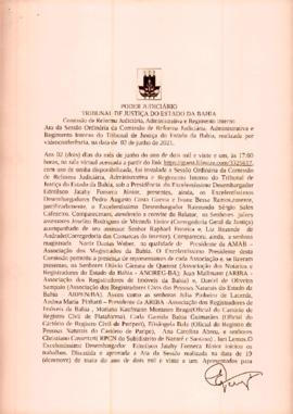 0-1-1-1-16-a-t-a Ata da reunião ordinária da Comissão de Reforma Judiciária - 02 de junho de 2021