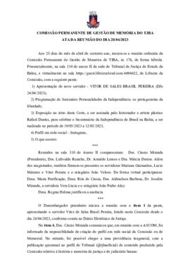 0-1-1-1-30-a-t-a Ata da reunião ordinária da Comissão Permanente de Memória - 28 de abril de 2023