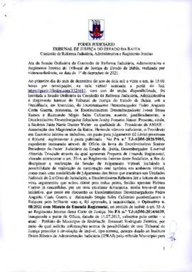 0-1-1-1-24-a-t-a Ata da reunião ordinária da Comissão de Reforma Judiciária - 1º de dezembro de 2021