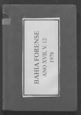 0-6-1-0-8-b-f Bahia forense: legislação, doutrina e jurisprudência – ano 17, v.12, 1978