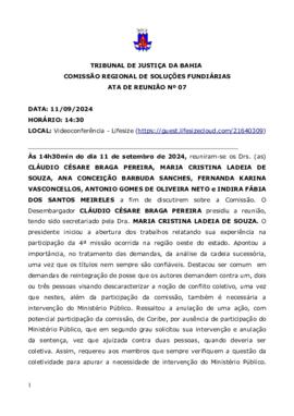 0-1-1-1-8-a-t-a Atas da Comissão Regional de Soluções Fundiárias - 11 de setembro de 2024