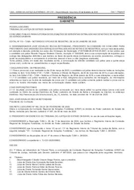 0-1-0-1-7-a-t-o Decreto Judiciário 160, de 24 de fevereiro de 2025