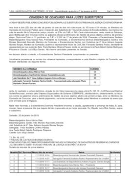 0-1-1-1-1-a-t-a Ata da reunião da Comissão de Concurso de Juiz Substituto - 22 de janeiro de 2019