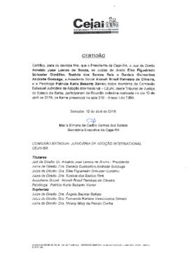 0-1-1-1-1-c-e-r Certidão de realização da reunião da Comissão Estadual Judiciária de Adoção Inter...