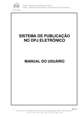 0-6-1-0-7-m-a-n Manual do usuário: sistema de publicação no DPJ eletrônico
