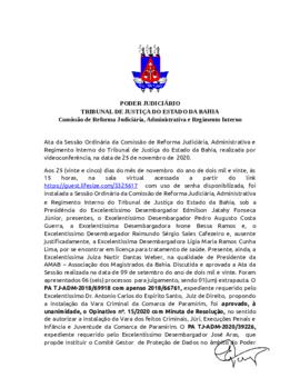 0-1-1-1-8-a-t-a Ata da reunião ordinária da Comissão de Reforma Judiciária - 25 de novembro de 2020