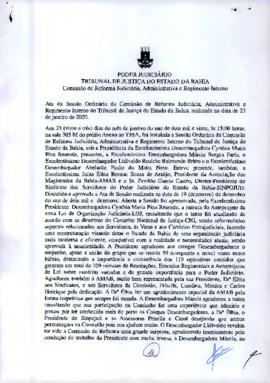 0-1-1-1-1-a-t-a Ata da reunião ordinária da Comissão de Reforma Judiciária - 23 de janeiro de 2020
