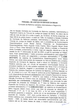 0-1-1-1-79-a-t-a Ata da reunião ordinária da Comissão de Reforma Judiciária - 8 de maio de 2024