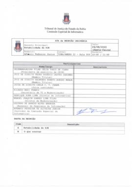 0-1-1-1-5-a-t-a Ata da reunião ordinária da Comissão Especial de Informática - 26 de agosto de 2022