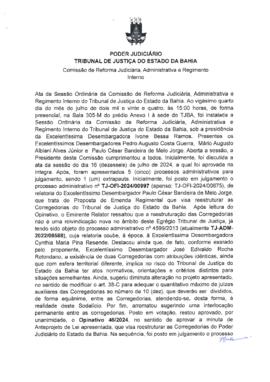 0-1-1-1-85-a-t-a Ata da reunião ordinária da Comissão de Reforma Judiciária - 24 de julho de 2024