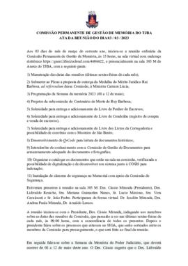 0-1-1-1-28-a-t-a Ata da reunião ordinária da Comissão Permanente de Memória - 03 de março de 2023