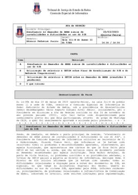 0-1-1-1-10-a-t-a Ata da reunião ordinária da Comissão Especial de Informática - 23 de março de 2023