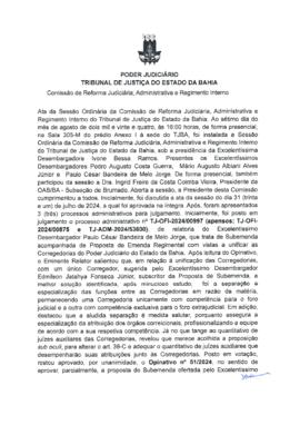 0-1-1-1-87-a-t-a Ata da reunião ordinária da Comissão de Reforma Judiciária - 7 de agosto de 2024