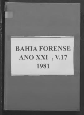 0-6-1-0-11-b-f Bahia forense: legislação, doutrina e jurisprudência – ano 21, v.17, 1981