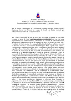 0-1-1-1-6-a-t-a Ata da reunião ordinária da Comissão de Reforma Judiciária - 13 de julho de 2020