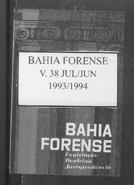 0-6-1-0-30-b-f Bahia forense: legislação, doutrina e jurisprudência – v.38, jul./jun. 1993/1994