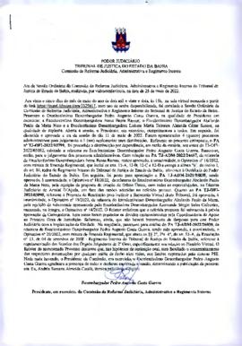 0-1-1-1-34-a-t-a Ata da reunião ordinária da Comissão de Reforma Judiciária - 25 de maio de 2022