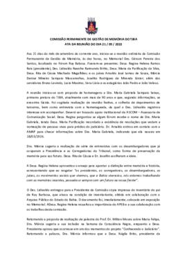 0-1-1-1-26-a-t-a Ata da reunião ordinária da Comissão Permanente de Memória - 21 de setembro de 2022