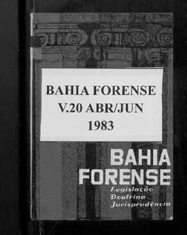 0-6-1-0-36-b-f Bahia forense: legislação, doutrina e jurisprudência – v.20, abr./jun. 1983