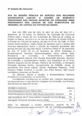 0-1-1-1-3-a-t-a Ata da reunião da Comissão de Concurso de Juiz Substituto - 8 de abril de 2019