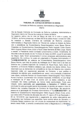 0-1-1-1-76-a-t-a Ata da reunião ordinária da Comissão de Reforma Judiciária - 27 de março de 2024