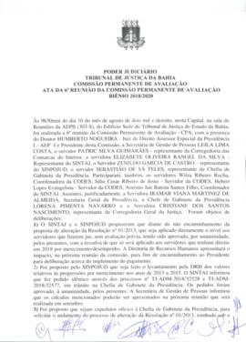 0-1-1-1-6-a-t-a Ata da reunião ordinária da Comissão Permanente de Avaliação - 10 de agosto de 2018