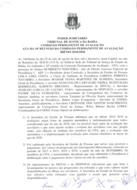 0-1-1-1-10-a-t-a Ata da reunião ordinária da Comissão Permanente de Avaliação - 29 de agosto de 2019