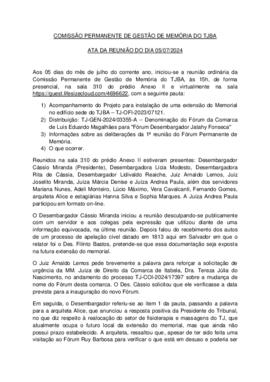 0-1-1-1-41-a-t-a Ata da reunião ordinária da Comissão Permanente de Memória - 05 de julho de 2024