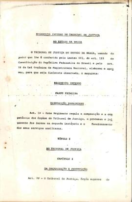 0-6-1-0-7-r-e-g Regimento interno do Tribunal de Justiça do Estado da Bahia - Resolução 01/1980 -...