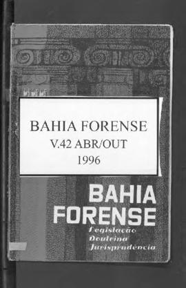 0-6-1-0-31-b-f Bahia forense: legislação, doutrina e jurisprudência – v.42, abr./out. 1996