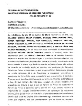 0-1-1-1-3-a-t-a Atas da Comissão Regional de Soluções Fundiárias - 19 de junho de 2024