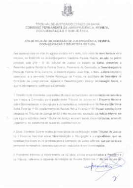 0-1-1-1-1-a-t-a Ata da Comissão de Jurisprudência, Revista e Documentação e Biblioteca - 14 de ag...
