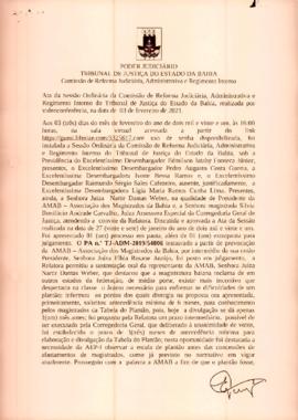 0-1-1-1-11-a-t-a Ata da reunião ordinária da Comissão de Reforma Judiciária - 03 de fevereiro de ...