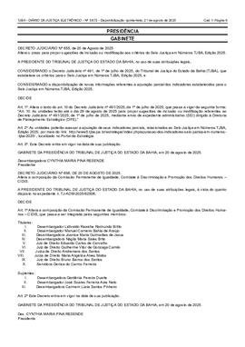 0-1-0-1-2-a-t-o Decreto Judiciário 656, de 20 de agosto de 2025