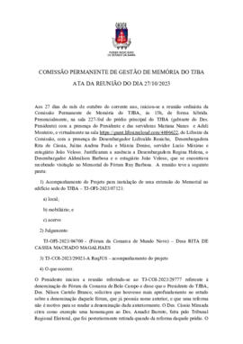 0-1-1-1-35-a-t-a Ata da reunião ordinária da Comissão Permanente de Memória - 27 de outubro de 2023