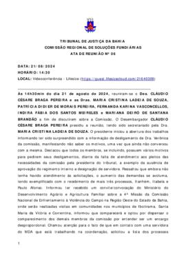 0-1-1-1-7-a-t-a Atas da Comissão Regional de Soluções Fundiárias - 21 de agosto de 2024