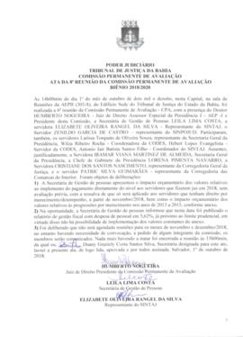 0-1-1-1-8-a-t-a Ata da reunião ordinária da Comissão Permanente de Avaliação - 01 de outubro de 2018