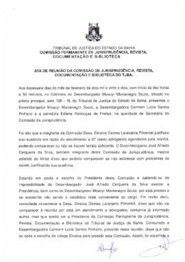 0-1-1-1-6-a-t-a Ata da Comissão de Jurisprudência, Revista e Documentação e Biblioteca - 17 de fe...