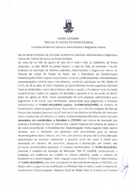 0-1-1-1-63-a-t-a Ata da reunião ordinária da Comissão de Reforma Judiciária - 09 de agosto de 2023