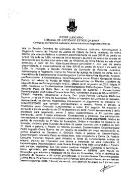 0-1-1-1-50-a-t-a Ata da reunião ordinária da Comissão de Reforma Judiciária - 8 de fevereiro de 2023